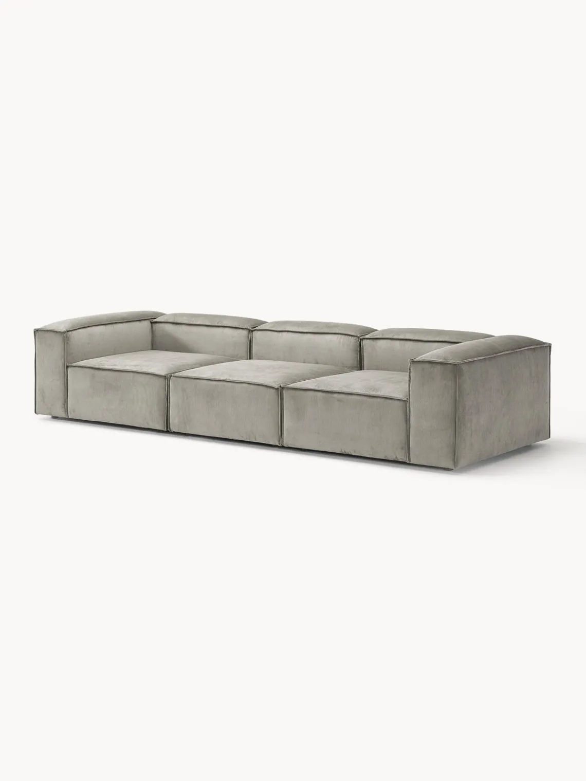 Westwing Collection Sofá modular de pana Lennon (4 plazas)