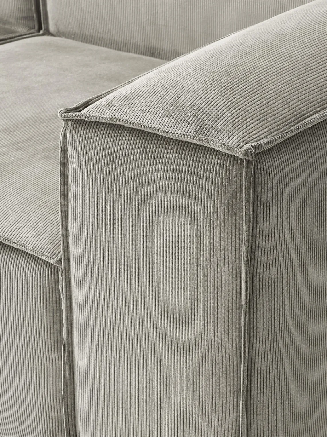 Westwing Collection Sofá modular de pana Lennon (4 plazas)