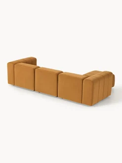 Westwing Collection Sofá modular de terciopelo con reposapiés izquierdo/derecho Lena (4 plazas)^ Sofás Rinconeras|Sofás