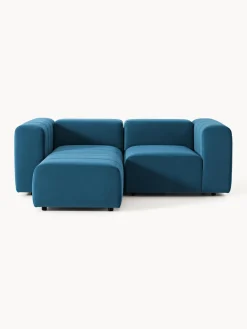 Westwing Collection Sofá modular de terciopelo con reposapiés Lena (3 plazas)^ Sofás Rinconeras|Sofás
