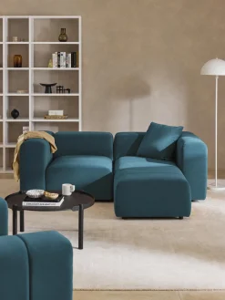 Westwing Collection Sofá modular de terciopelo con reposapiés Lena (3 plazas)^ Sofás Rinconeras|Sofás
