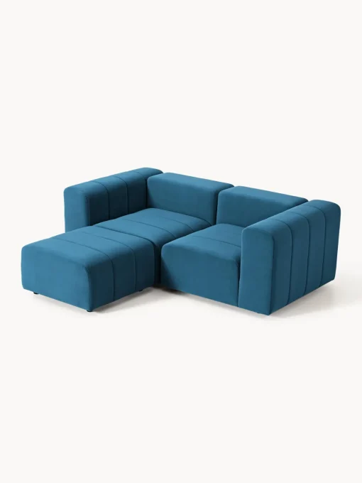 Westwing Collection Sofá modular de terciopelo con reposapiés Lena (3 plazas)^ Sofás Rinconeras|Sofás