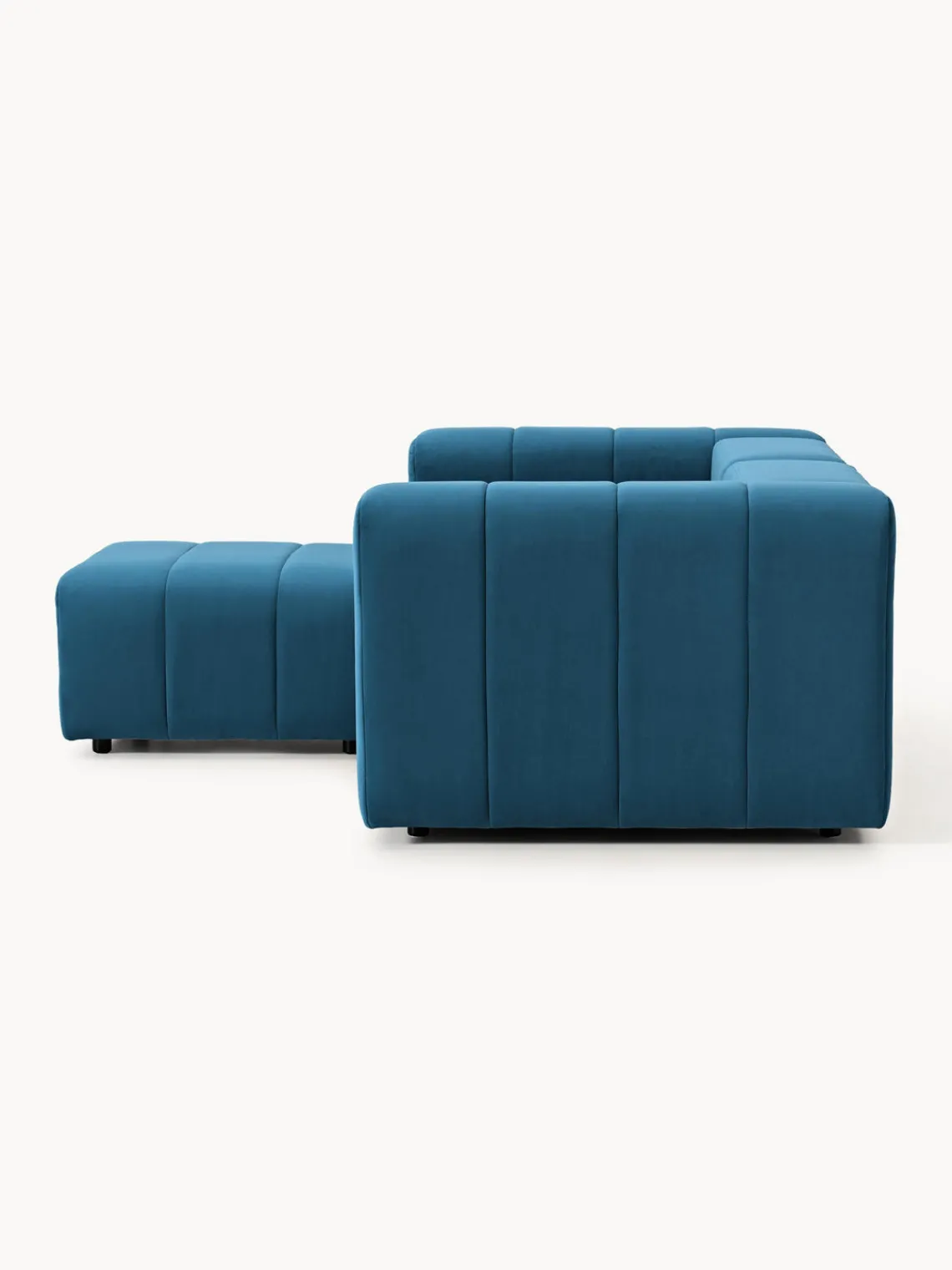 Westwing Collection Sofá modular de terciopelo con reposapiés Lena (3 plazas)^ Sofás Rinconeras|Sofás