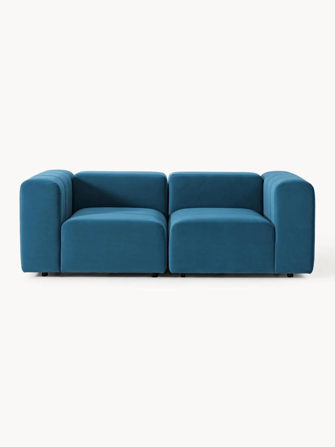 Westwing Collection Sofá modular de terciopelo Lena (3 plazas)