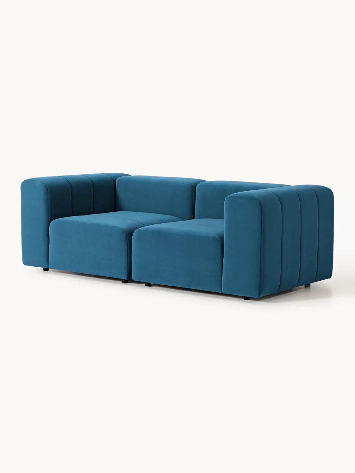 Westwing Collection Sofá modular de terciopelo Lena (3 plazas)