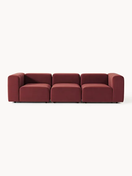 Westwing Collection Sofá modular de terciopelo con reposapiés Lena (3 plazas)^ Sofás 3 Plazas|Sofás