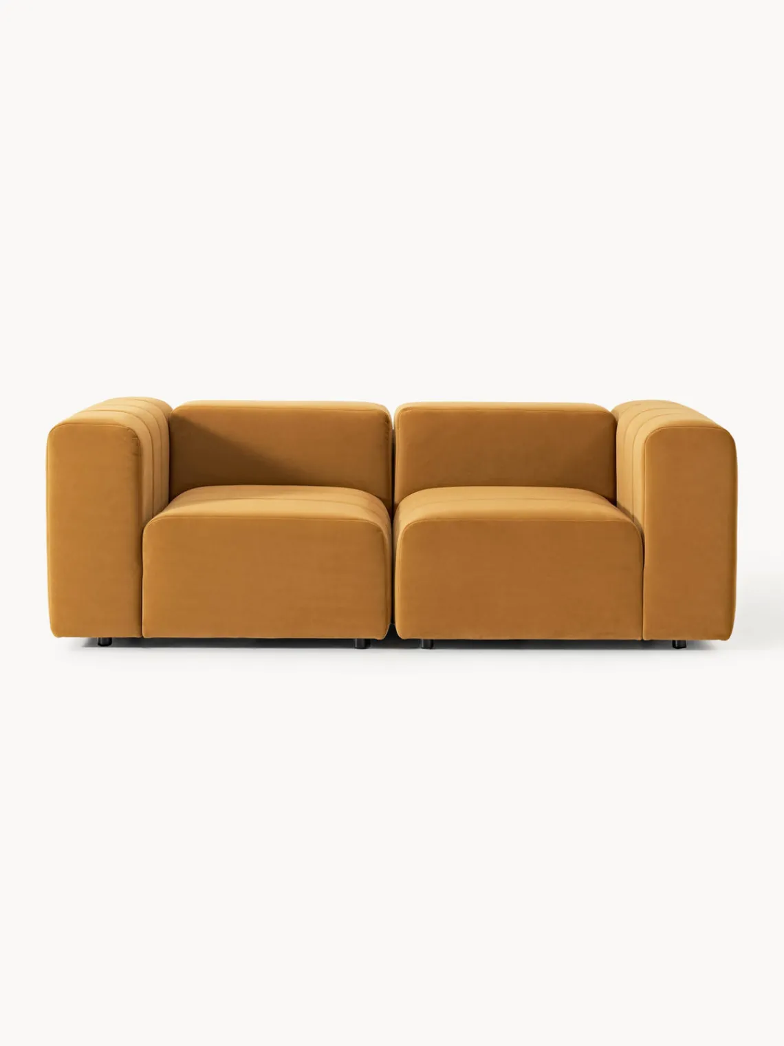 Westwing Collection Sofá modular de terciopelo Lena (3 plazas)