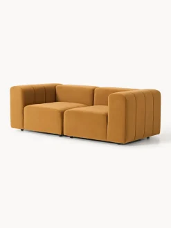 Westwing Collection Sofá modular de terciopelo Lena (3 plazas)