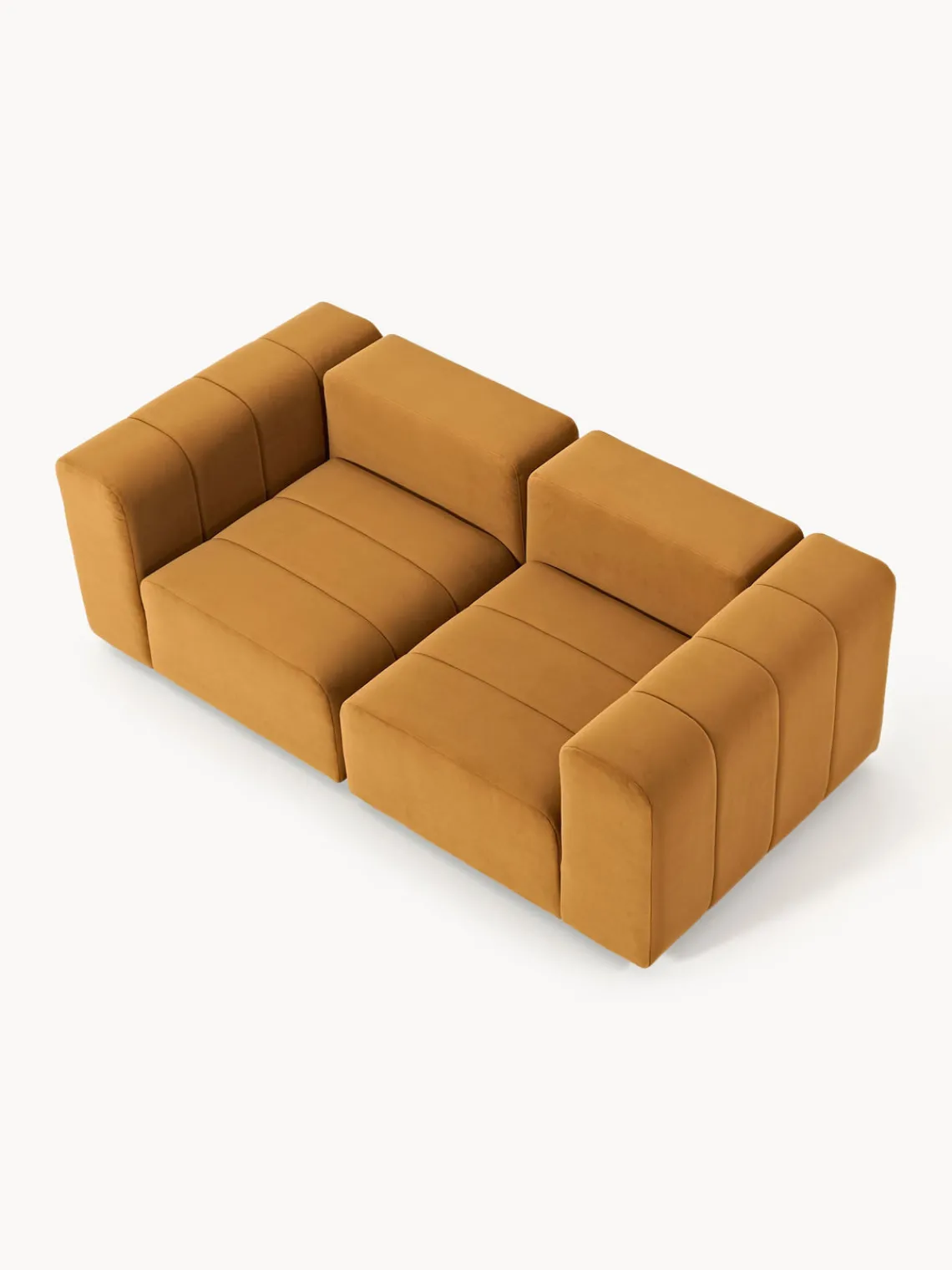 Westwing Collection Sofá modular de terciopelo Lena (3 plazas)