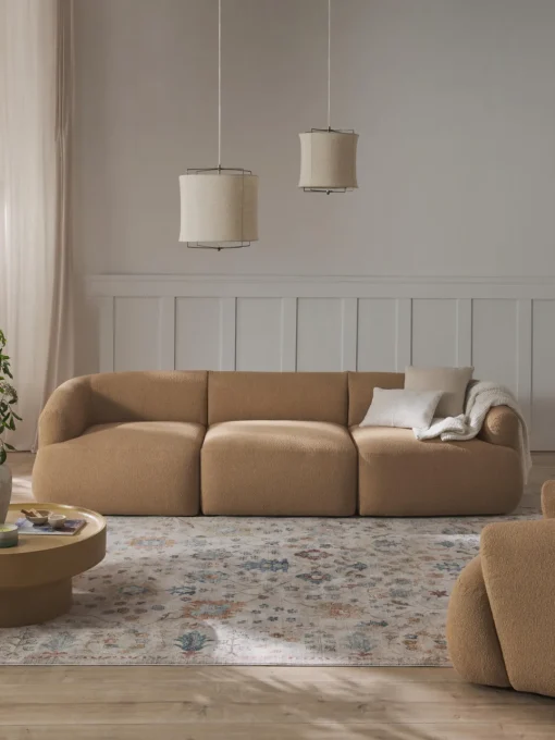 Westwing Collection Sofá modular en tejido bouclé Sofia (3 plazas)
