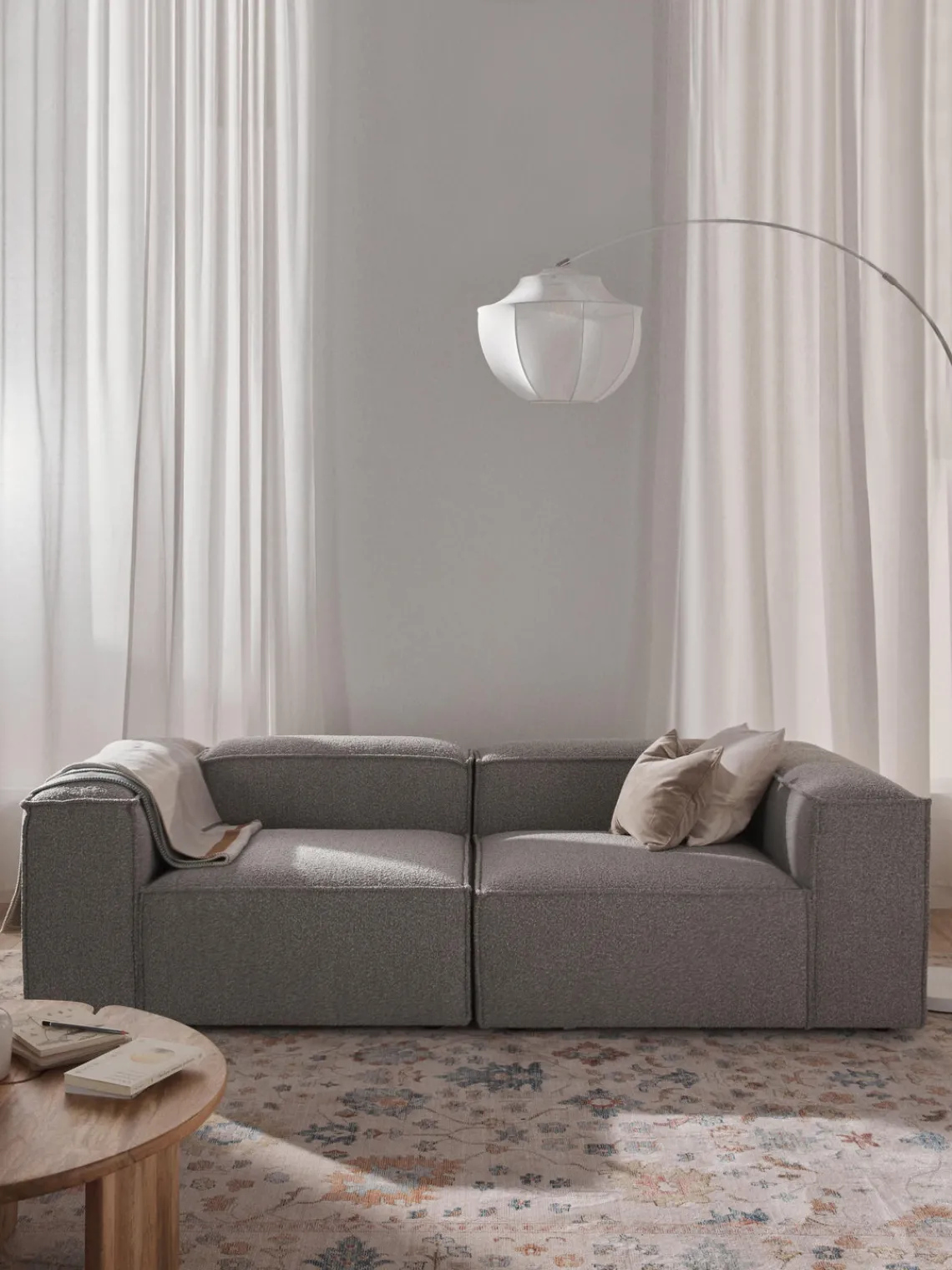 Westwing Collection Sofá modular en tejido bouclé Lennon (3 plazas)^ Sofás