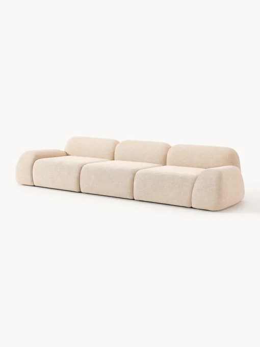 Westwing Collection Sofá modular en tejido bouclé Wolke (4 plazas)