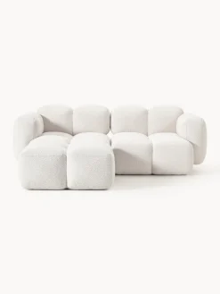 Westwing Collection Sofá modular en tejido bouclé con reposapiés Tayla (3 plazas)^ Sofás Rinconeras|Sofás