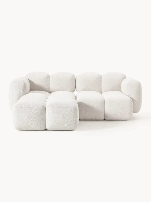 Westwing Collection Sofá modular en tejido bouclé con reposapiés Tayla (3 plazas)^ Sofás Rinconeras|Sofás