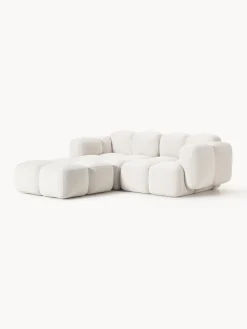 Westwing Collection Sofá modular en tejido bouclé con reposapiés Tayla (3 plazas)^ Sofás Rinconeras|Sofás