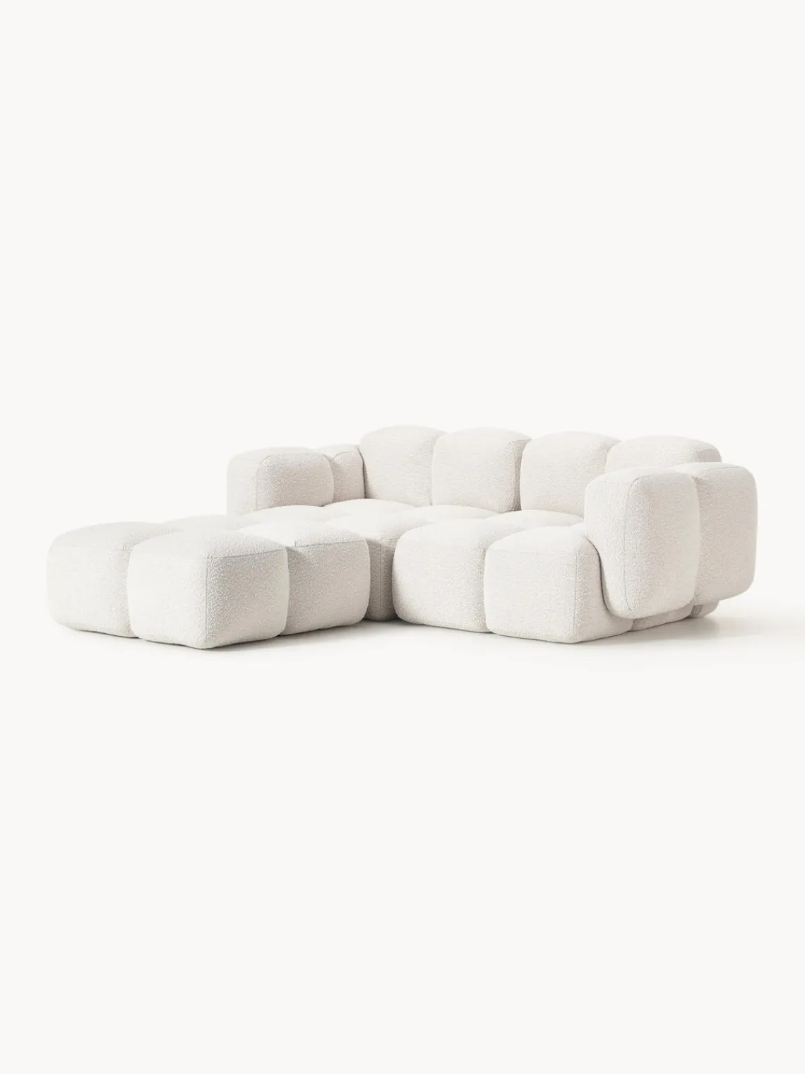 Westwing Collection Sofá modular en tejido bouclé con reposapiés Tayla (3 plazas)^ Sofás Rinconeras|Sofás