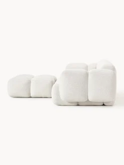 Westwing Collection Sofá modular en tejido bouclé con reposapiés Tayla (3 plazas)^ Sofás Rinconeras|Sofás