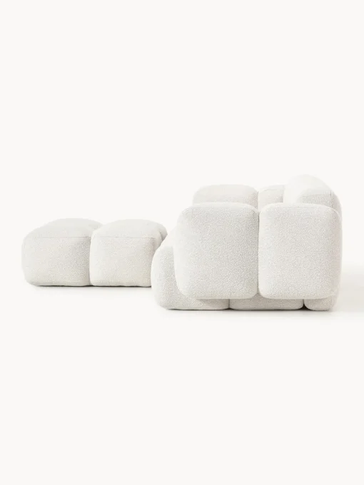Westwing Collection Sofá modular en tejido bouclé con reposapiés Tayla (3 plazas)^ Sofás Rinconeras|Sofás