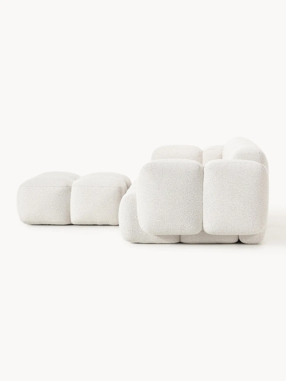 Westwing Collection Sofá modular en tejido bouclé con reposapiés Tayla (3 plazas)^ Sofás Rinconeras|Sofás