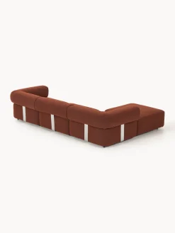 Westwing Collection Sofá modular en tejido bouclé Anton (4 plazas), con reposapiés (izquierda/derecha)