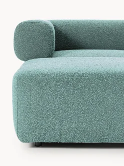 Westwing Collection Sofá modular en tejido bouclé Anton (4 plazas), con reposapiés (izquierda/derecha)