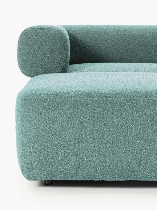 Westwing Collection Sofá modular en tejido bouclé Anton (4 plazas), con reposapiés (izquierda/derecha)