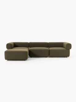 Westwing Collection Sofá modular en tejido bouclé Anton (4 plazas), con reposapiés (izquierda/derecha)^ Sofás