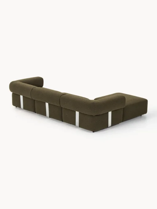 Westwing Collection Sofá modular en tejido bouclé Anton (4 plazas), con reposapiés (izquierda/derecha)^ Sofás