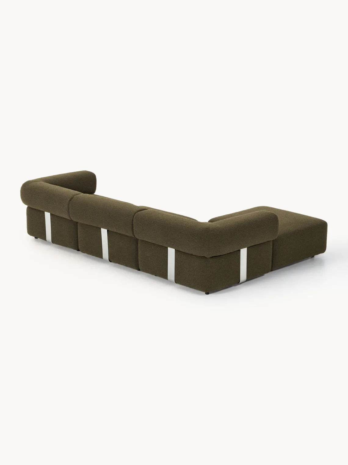 Westwing Collection Sofá modular en tejido bouclé Anton (4 plazas), con reposapiés (izquierda/derecha)^ Sofás