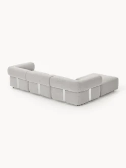 Westwing Collection Sofá modular en tejido bouclé Anton (4 plazas), con reposapiés (izquierda/derecha)