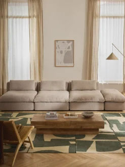 Westwing Collection Sofá modular grande con reposapiés Felix (3 plazas)^ Sofás 4 Plazas