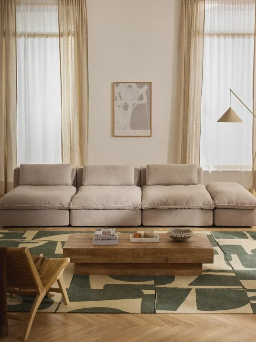 Westwing Collection Sofá modular grande con reposapiés Felix (3 plazas)^ Sofás 4 Plazas