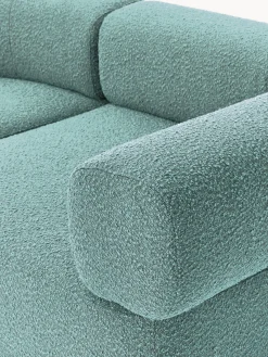 Westwing Collection Sofá modular grande en tejido bouclé con reposapiés Anton (izquierda/derecha)