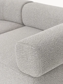 Westwing Collection Sofá modular grande en tejido bouclé con reposapiés Anton (izquierda/derecha)