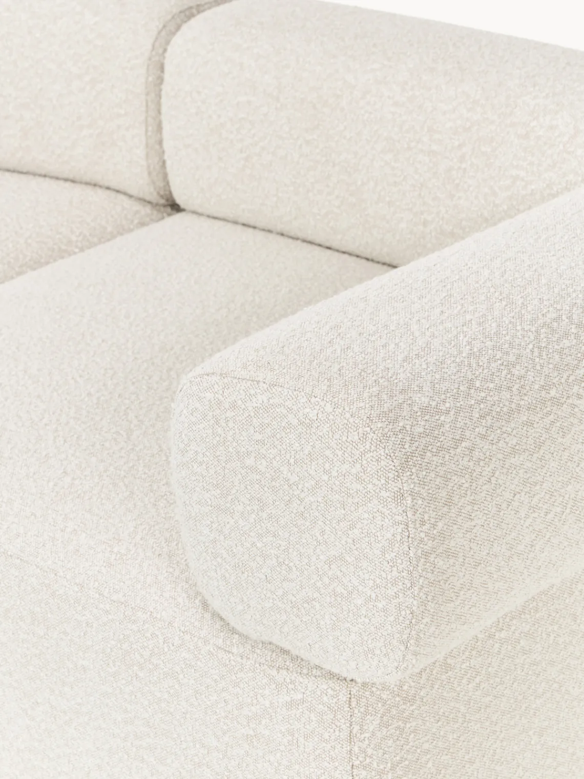 Westwing Collection Sofá modular grande en tejido bouclé con reposapiés Anton (izquierda/derecha)^ Sofás 4 Plazas