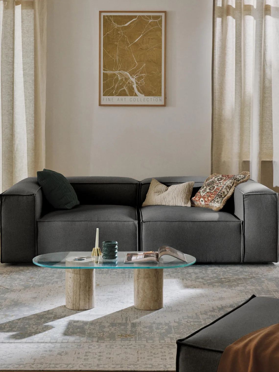Westwing Collection Sofá modular Lennon (3 plazas)