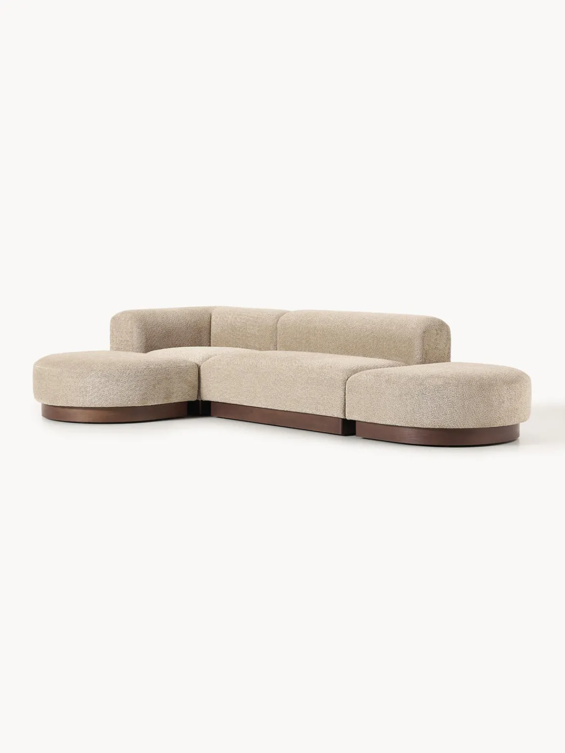 Westwing Collection Sofá rinconera de borreguillo bouclé Natalie^ Sofás Rinconeras|Sofás