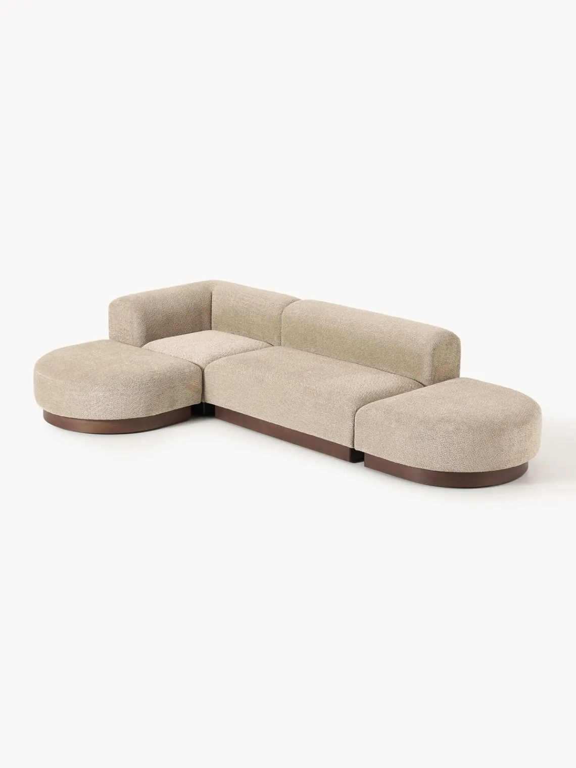 Westwing Collection Sofá rinconera de borreguillo bouclé Natalie^ Sofás Rinconeras|Sofás