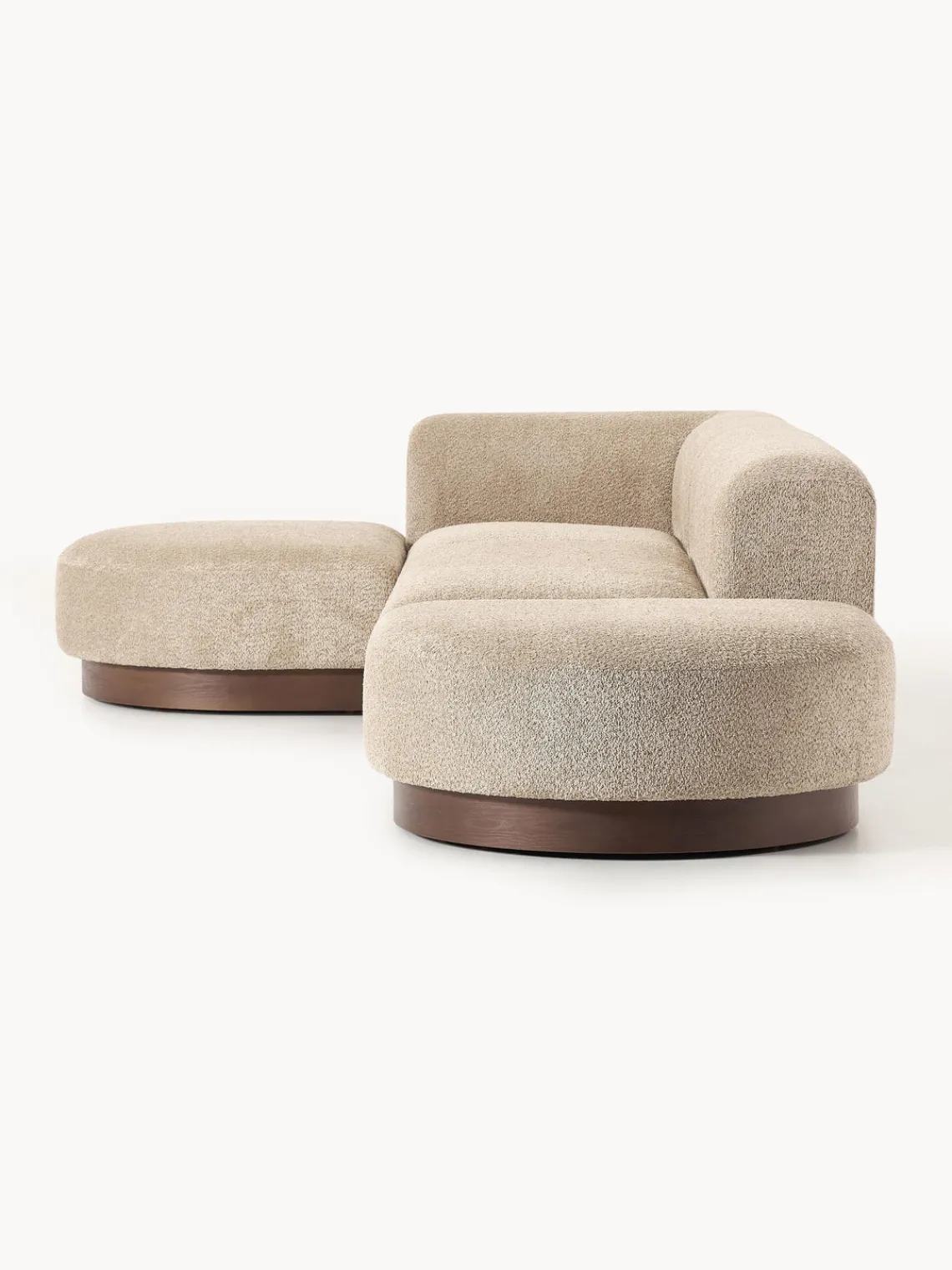 Westwing Collection Sofá rinconera de borreguillo bouclé Natalie^ Sofás Rinconeras|Sofás