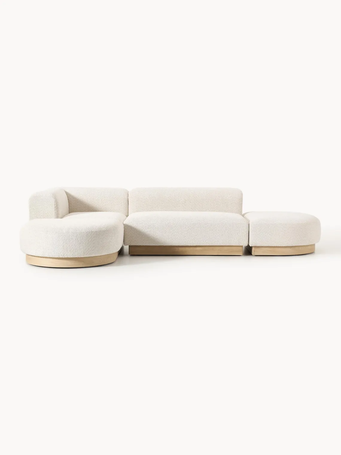 Westwing Collection Sofá rinconera de borreguillo bouclé Natalie^ Sofás Rinconeras|Sofás