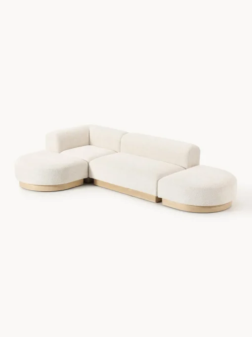 Westwing Collection Sofá rinconera de borreguillo bouclé Natalie^ Sofás Rinconeras|Sofás