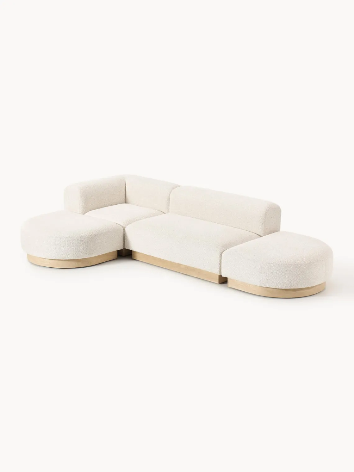 Westwing Collection Sofá rinconera de borreguillo bouclé Natalie^ Sofás Rinconeras|Sofás