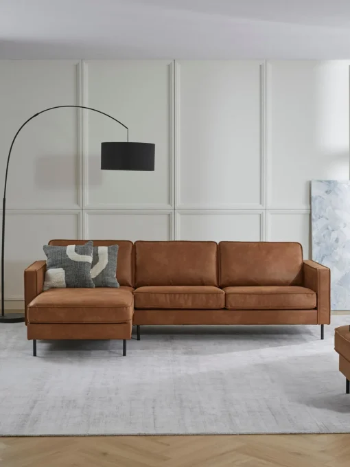 Westwing Collection Sofá rinconera de cuero reciclado Hunter^ Sofás Rinconeras|Sofás