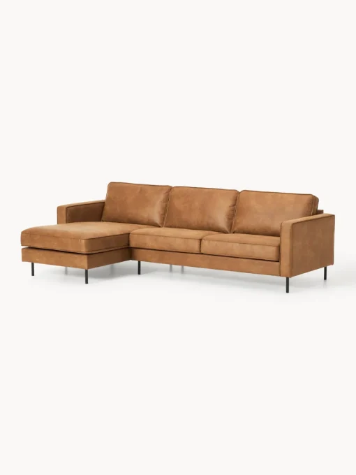 Westwing Collection Sofá rinconera de cuero reciclado Hunter^ Sofás Rinconeras|Sofás