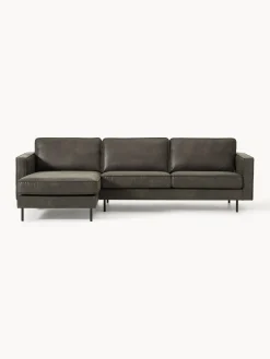 Westwing Collection Sofá rinconera de cuero reciclado Hunter