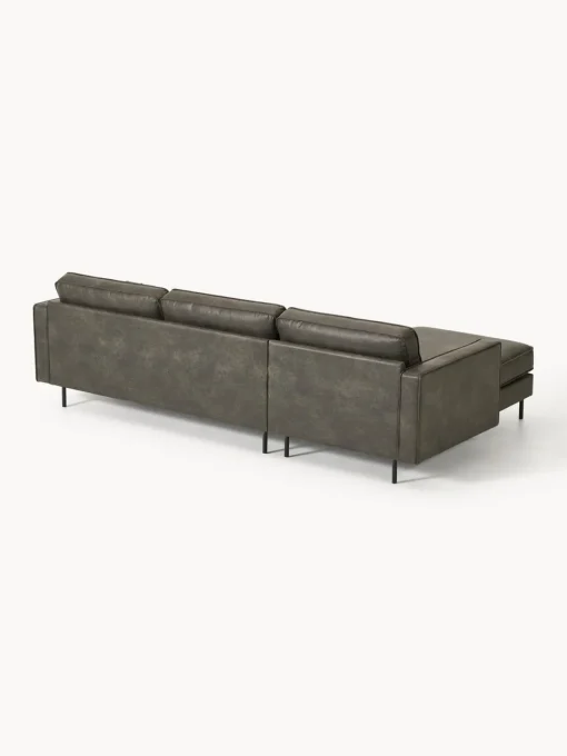 Westwing Collection Sofá rinconera de cuero reciclado Hunter