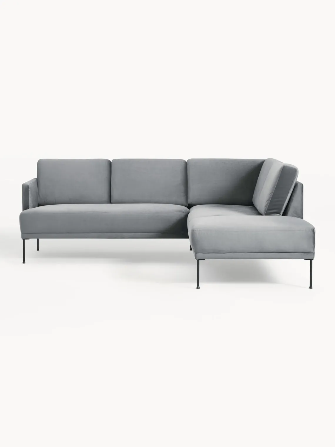 Westwing Collection Sofá rinconera de terciopelo Fluente^ Sofás Rinconeras|Sofás