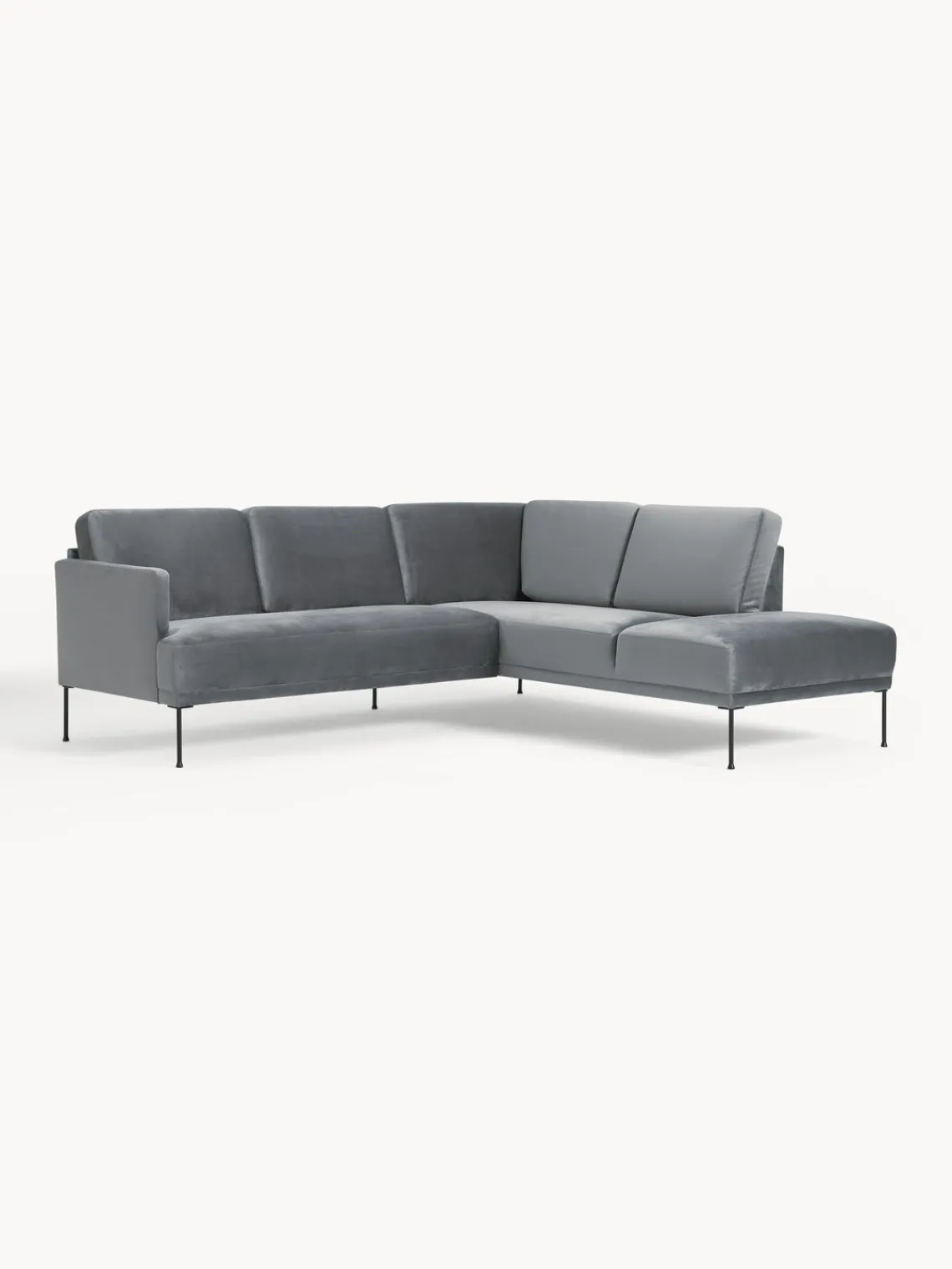 Westwing Collection Sofá rinconera de terciopelo Fluente^ Sofás Rinconeras|Sofás