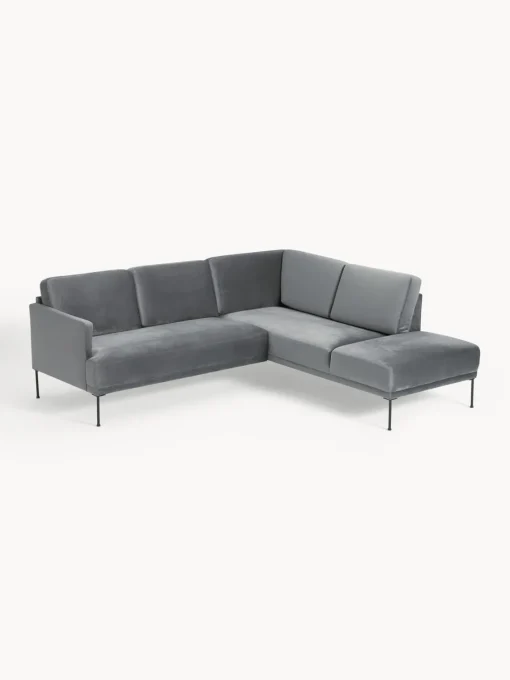 Westwing Collection Sofá rinconera de terciopelo Fluente^ Sofás Rinconeras|Sofás
