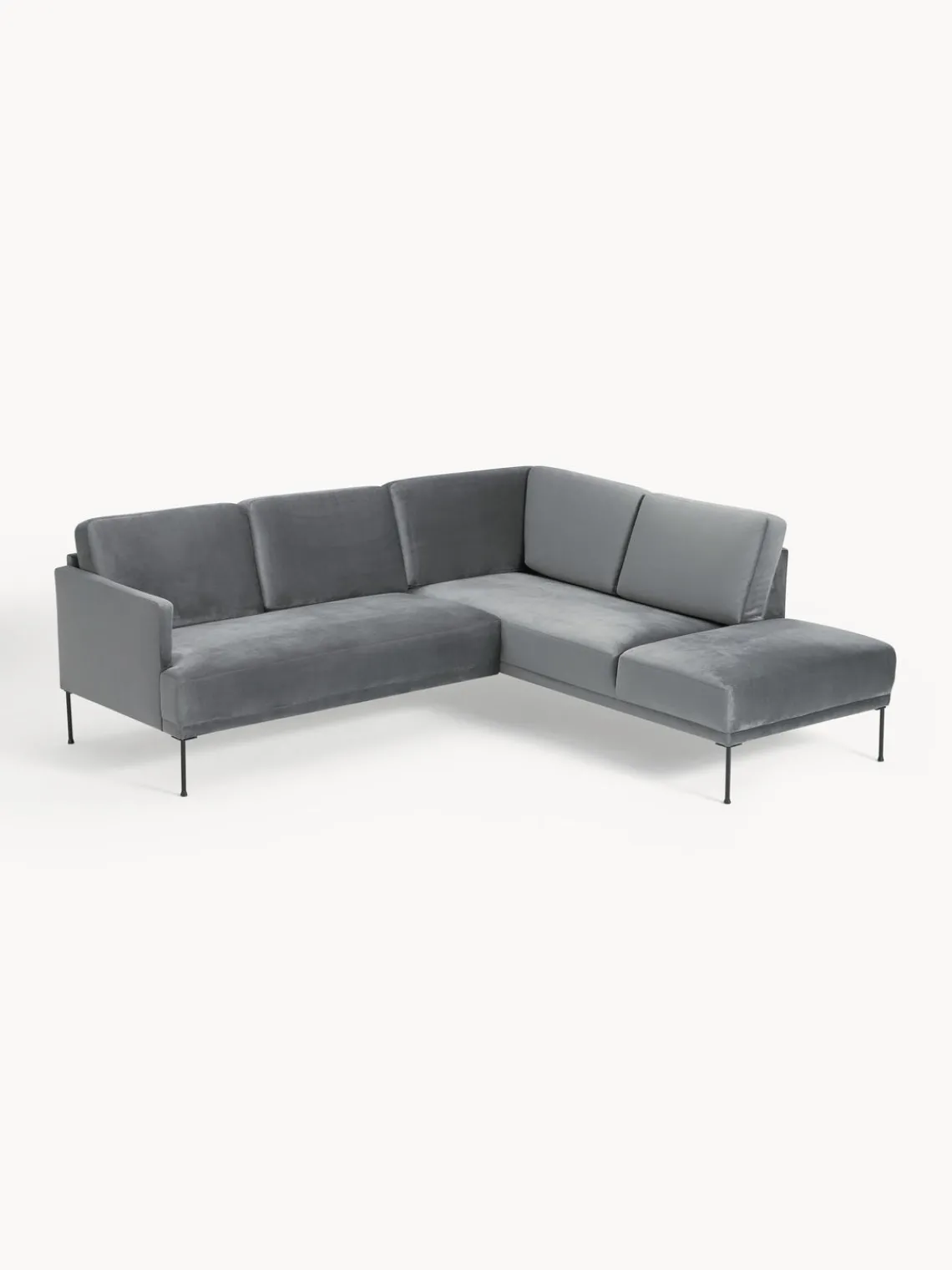 Westwing Collection Sofá rinconera de terciopelo Fluente^ Sofás Rinconeras|Sofás
